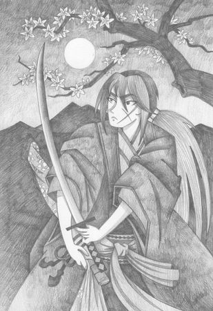 Витана Маковская (Авторская графика - 
                  21 x 29.7 см) Самурай