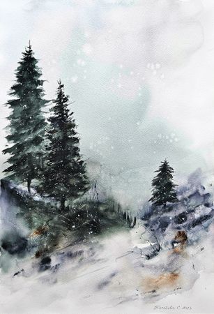 Светлана Юматова (Авторская графика - 
                  36 x 54 см) Карелия
