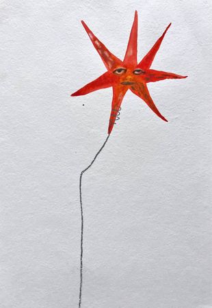 Лина Кордюченко (Авторская графика - 
                  20 x 30 см) Звездочка Красная Красивая