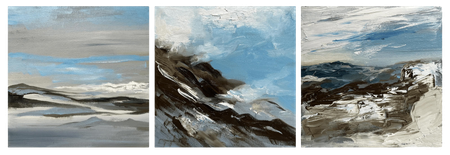 Оксана Горбунова (Картина, живопись - 
                  90 x 30 см) Синева гор