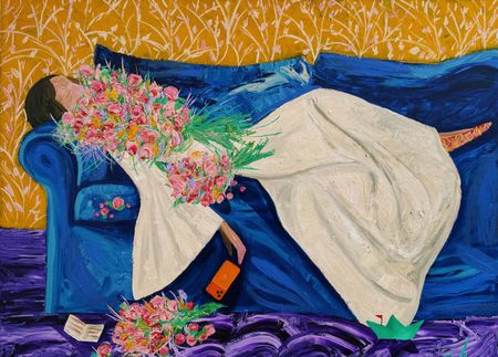 Сардор Эркинов (Картина, живопись - 
                  150 x 110 см) Цветы от тебя