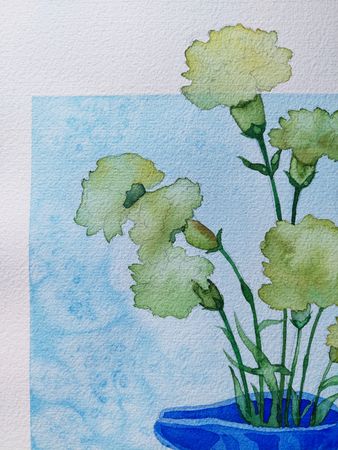 Оливия Лем (Авторская графика - 
                  25 x 35 см) Гвоздики