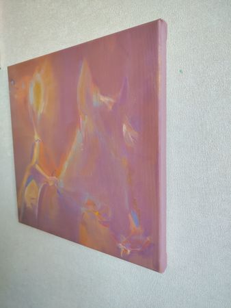 Надежда Прадес (Картина, живопись - 
                  30 x 30 см) Конь и луна