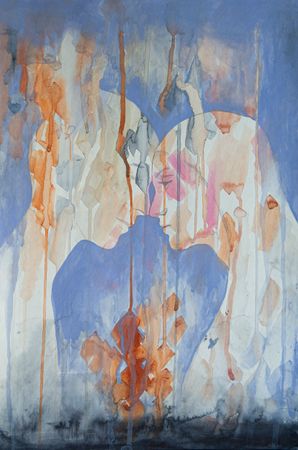 Елизавета Журавлева (Авторская графика - 
                  30.3 x 45.4 см) Портрет влюбленных