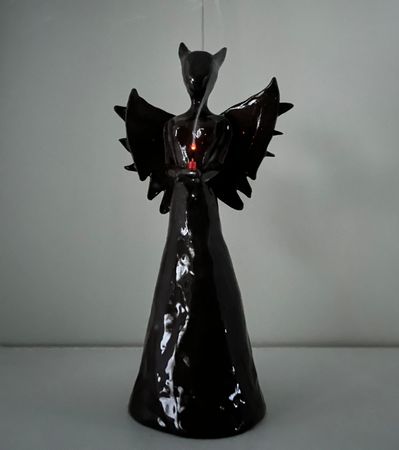 lena lena (Скульптура - 
                  14 x 25 см) Подсвечник-скульптура Кошка