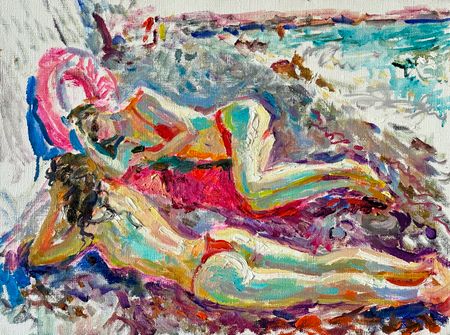 Илья Хахарев (Картина, живопись - 
                  40 x 30 см) Подруги