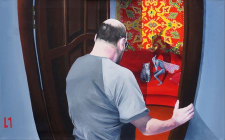 Константин Белоусов (Картина, живопись - 
                  80 x 50 см) Шëпот за дверью