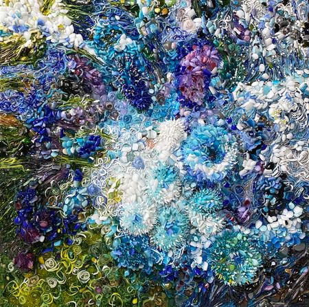 Елена Кириллова (Объект - 
                  70 x 70 см) Под снегом