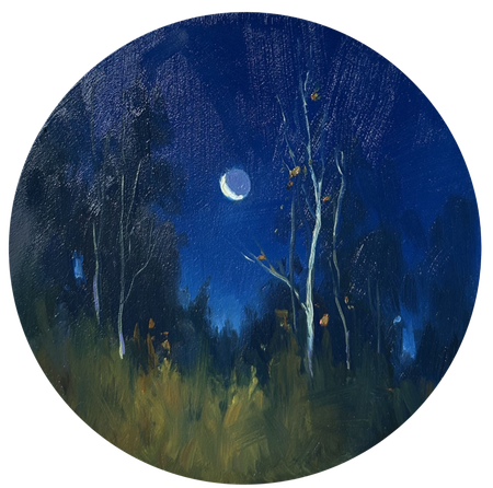 Александра Савина (Картина, живопись - 
                  15 x 15 см) Полумесяц