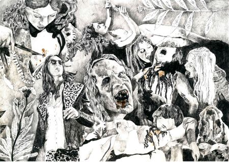 Ева Шорина (Авторская графика - 
                  29 x 21 см) Vampire SuperStar