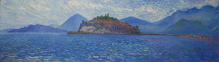 Евгений Ковальчук (Картина, живопись - 
                  192 x 55 см) Кобальтовые дали