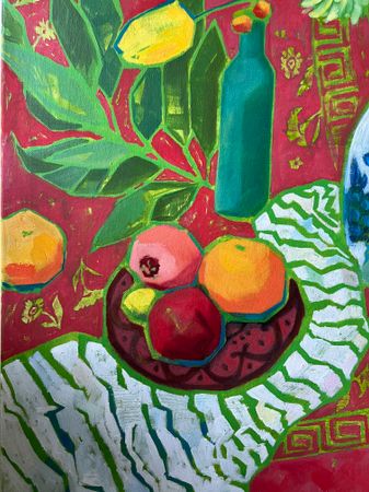 Алина Филимонова (Картина, живопись - 
                  60 x 70 см) Декоративный натюрморт