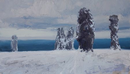 Евгений Бурцев (Картина, живопись - 
                  70 x 40 см) Северные стражи