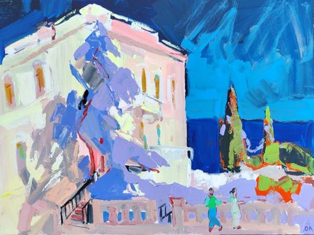 Олеся Лишаева (Картина, живопись - 
                  80 x 60 см) Сад не фоне моря