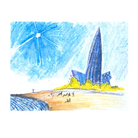 Варвара Голланд (Авторская графика - 
                  40 x 30 см) Кукурузина (Лахта Центр)