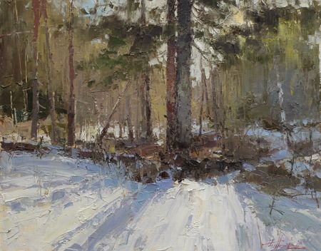 Евгений Бурцев (Картина, живопись - 
                  50 x 40 см) Лесные прогулки