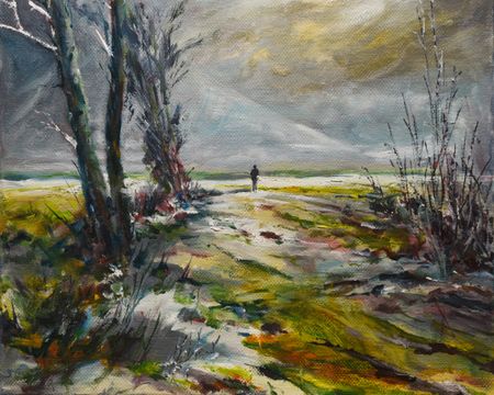 Алёша Калязин (Картина, живопись - 
                  50 x 40 см) Перезимовали