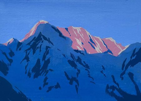 Кристина Ларина (Авторская графика - 
                  15.5 x 11 см) Горы, февральская серия 3