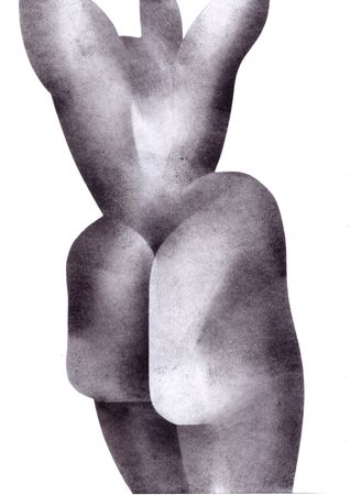 Тася Василькова (Авторская графика - 
                  21 x 29.7 см) Загар
