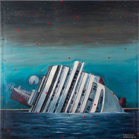 Сергей Овсейкин (Картина, живопись - 
                  120 x 120 см) Утопающий