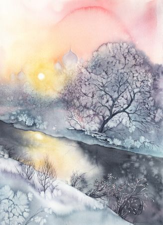 Алла Валежина (Авторская графика - 
                  39 x 43 см) Новый день