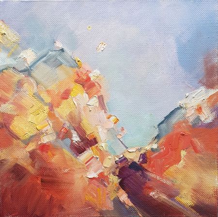 Мария Кузина (Картина, живопись - 
                  30 x 30 см) Тепло гор