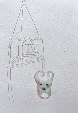 Лина Кордюченко (Авторская графика - 
                  20 x 30 см) Зверь Коломенский