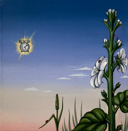СВЕТ-ЛАНА (Картина, живопись - 
                  20 x 20 см) За пять минут до пробуждения