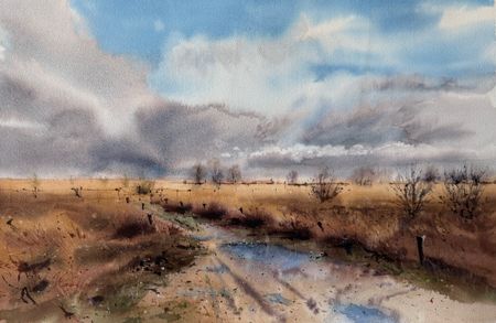 Жанна Губина (Авторская графика - 
                  56 x 36 см) Русское поле