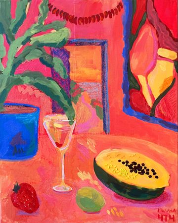 Милана Чтч (Картина, живопись - 
                  40 x 50 см) Красные острые перцы чили