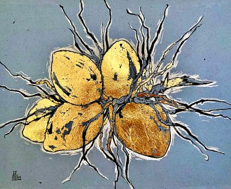 Лиза Бородинова (Авторская графика - 
                  32 x 26 см) Golden Coconut