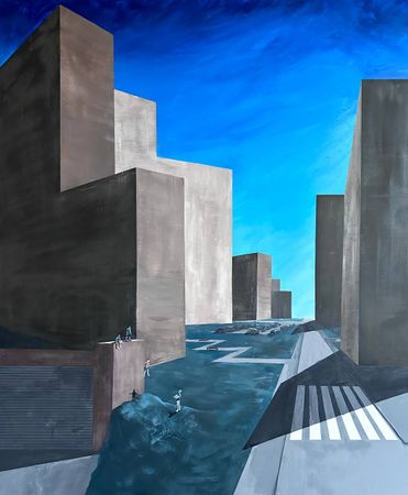 Ирина Сдобнова (Картина, живопись - 
                  100 x 120 см) Футболисты