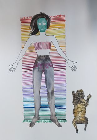 Юля Степанова (Авторская графика - 
                  29 x 42 см) ЙОГА
