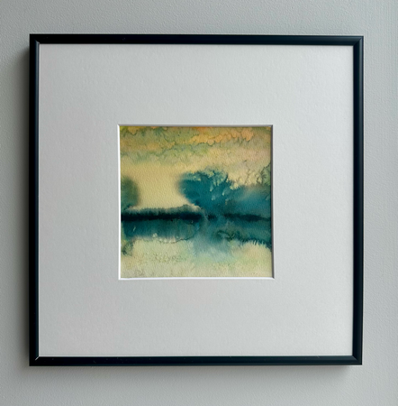 Анастасия Попова (Авторская графика - 
                  30 x 30 см) Вечер на Сылве, часть III