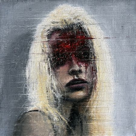 Данила Даренских (Картина, живопись - 
                  20 x 20 см) Black flowers