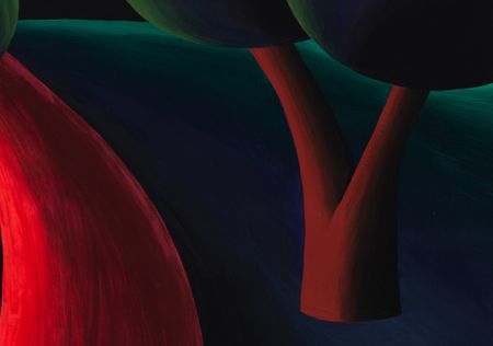 Олег Хвостов (Авторская графика - 
                  57.5 x 40 см) Пейзаж