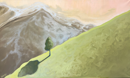 Светлана Пузанова (Картина, живопись - 
                  100 x 60 см) Пульс гор. Целостность