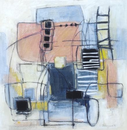 Оксана Сотникова (Картина, живопись - 
                  40 x 40 см) Городская симфония