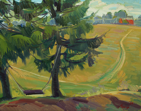 Анна Захаркина (Картина, живопись - 
                  50 x 40 см) Филимонова гора. Хотьково