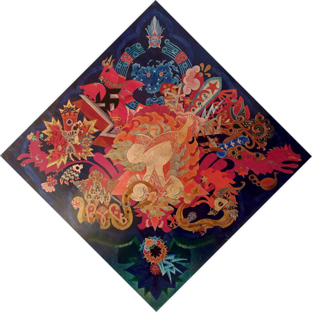 Павел Ольхович (Картина, живопись - 
                  100 x 100 см) Звездопад