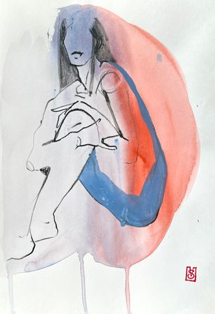 Виктория Севастьянова (Авторская графика - 
                  21 x 30 см) Nu sketch