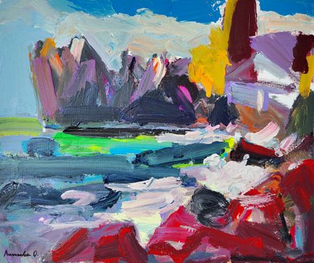 Олеся Лишаева (Картина, живопись - 
                  60 x 50 см) Абстрактный пейзаж
