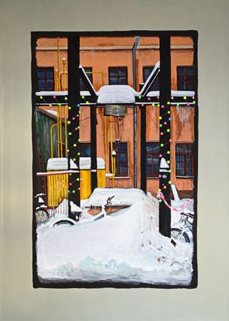 Анастасия Нестерова (Картина, живопись - 
                  105 x 147 см) Из серии "Мой завод. Праздник"