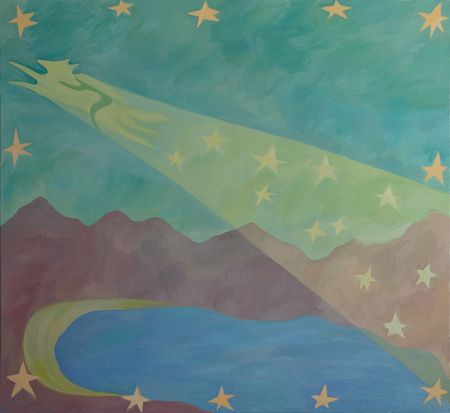 Анастасия Лимонова (Картина, живопись - 
                  98 x 90 см) Верхом на звезде