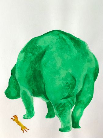 Мария Черепанова (Авторская графика - 
                  21 x 29.7 см) Бегемот и ласка