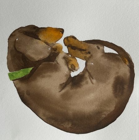 Valentine Solonski (Авторская графика - 
                  10 x 10 см) Охотничьи сны