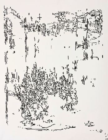 Дарья Растунина (Авторская графика - 
                  56 x 74 см) Без названия