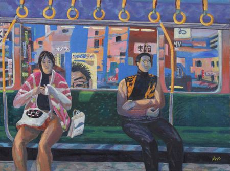 Нисо Атаханова (Картина, живопись - 
                  80 x 60 см) Next stop.. Tokyo