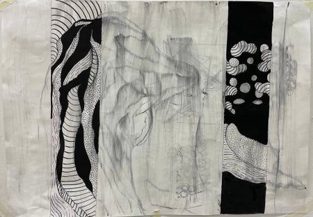 Милана Семенова (Авторская графика - 
                  87 x 61 см) chaos in simplicity