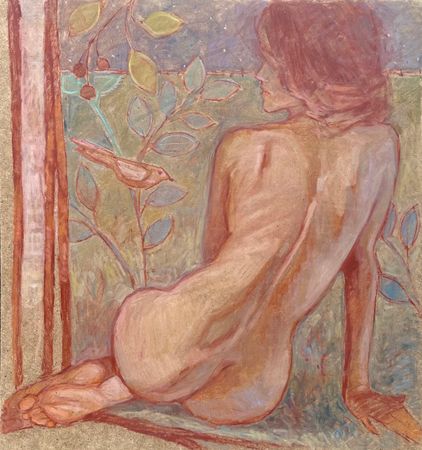 Залифа Хибатова (Авторская графика - 
                  56 x 60 см) Муза